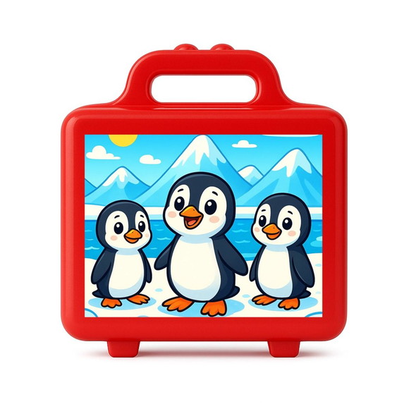 Maleta Plástica Personalizada 12x10cm Pinguins - Imagem 5