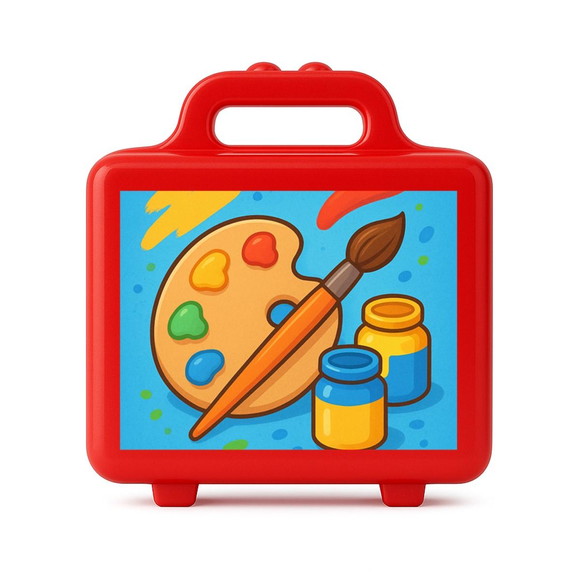 Maleta Plástica Personalizada 12x10cm Pintura e Tintas - Imagem 5