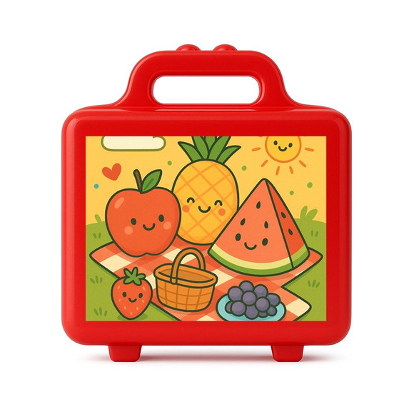 Maleta Plástica Personalizada 12x10cm Piquenique das Frutas - Imagem 5