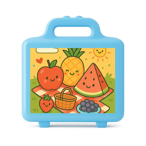 Maleta Plástica Personalizada 12x10cm Piquenique das Frutas - Imagem 2