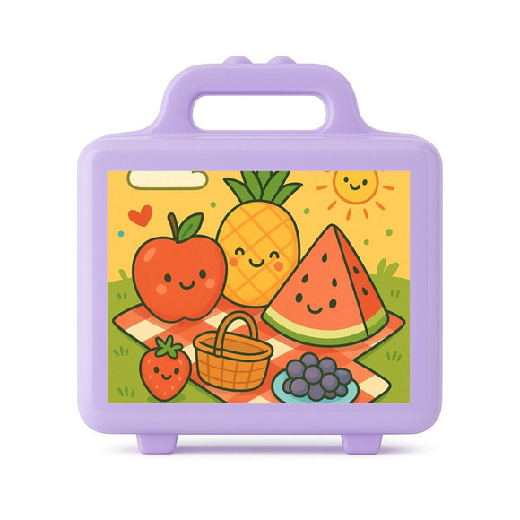 Maleta Plástica Personalizada 12x10cm Piquenique das Frutas - Imagem 4
