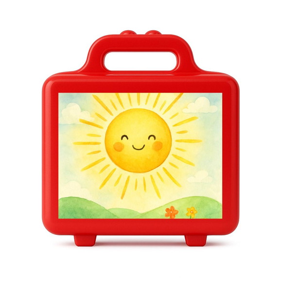 Maleta Plástica Personalizada 12x10cm Raio de Sol Aquarela - Imagem 5