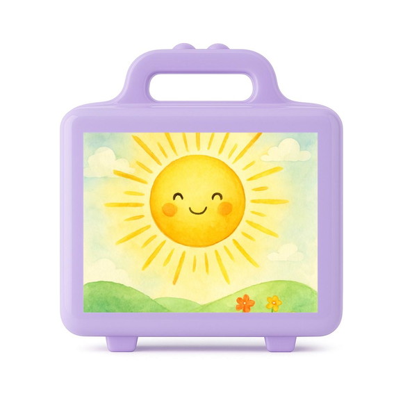 Maleta Plástica Personalizada 12x10cm Raio de Sol Aquarela - Imagem 4