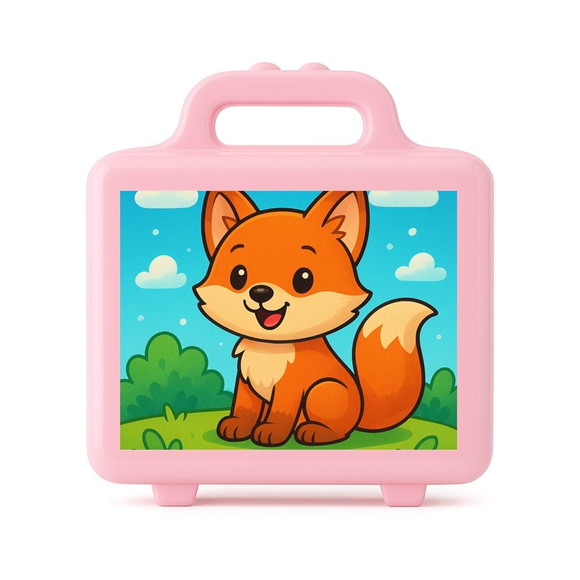 Maleta Plástica Personalizada 12x10cm Raposinha - Imagem 3