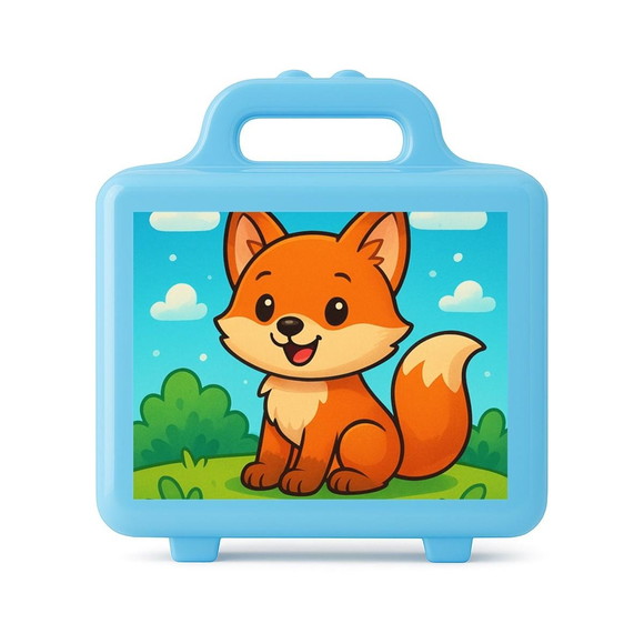 Maleta Plástica Personalizada 12x10cm Raposinha - Imagem 2