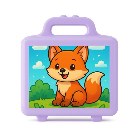 Maleta Plástica Personalizada 12x10cm Raposinha - Imagem 4