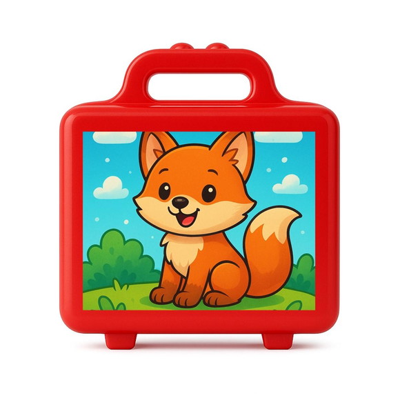 Maleta Plástica Personalizada 12x10cm Raposinha - Imagem 5