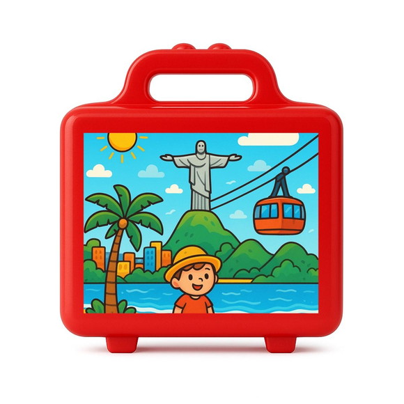 Maleta Plástica Personalizada 12x10cm Rio de Janeiro - Imagem 5