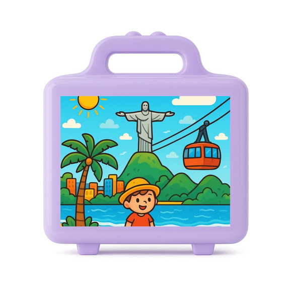 Maleta Plástica Personalizada 12x10cm Rio de Janeiro - Imagem 4