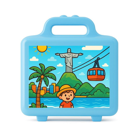 Maleta Plástica Personalizada 12x10cm Rio de Janeiro - Imagem 2