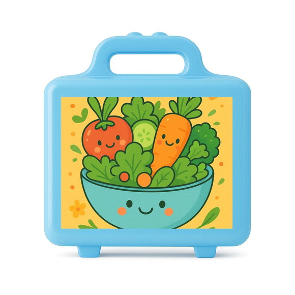 Maleta Plástica Personalizada 12x10cm Salada Divertida - Imagem 2