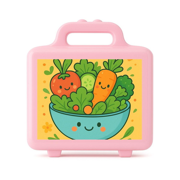 Maleta Plástica Personalizada 12x10cm Salada Divertida - Imagem 3