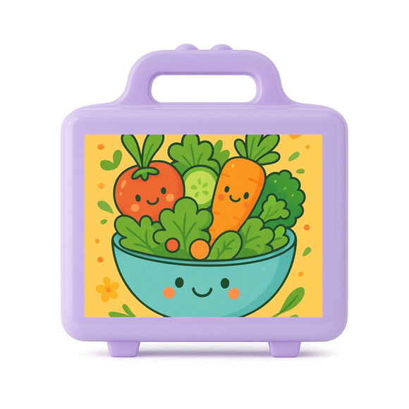 Maleta Plástica Personalizada 12x10cm Salada Divertida - Imagem 4