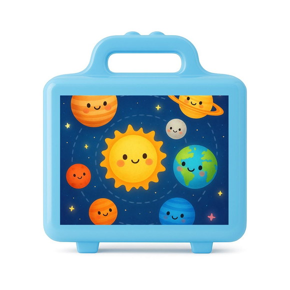 Maleta Plástica Personalizada 12x10cm Sistema Solar - Imagem 2