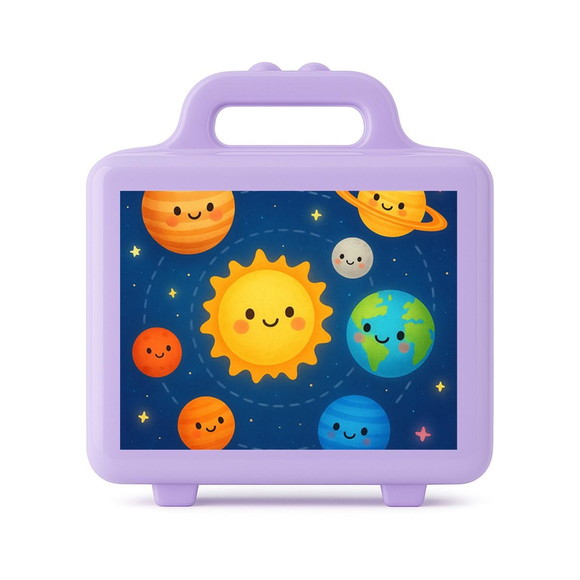 Maleta Plástica Personalizada 12x10cm Sistema Solar - Imagem 4