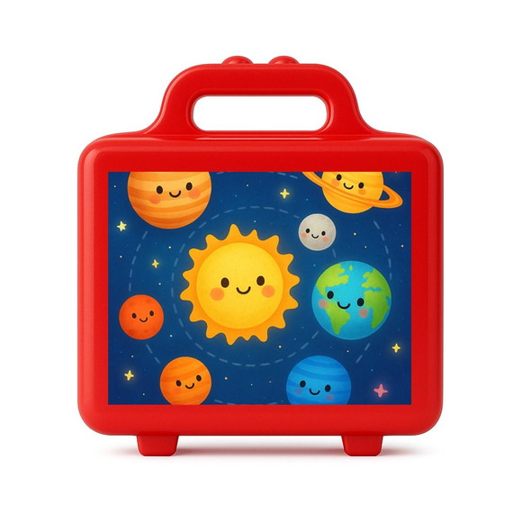 Maleta Plástica Personalizada 12x10cm Sistema Solar - Imagem 5