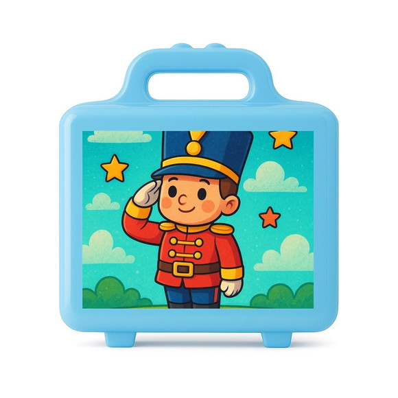Maleta Plástica Personalizada 12x10cm Soldadinho de Chumbo - Imagem 2