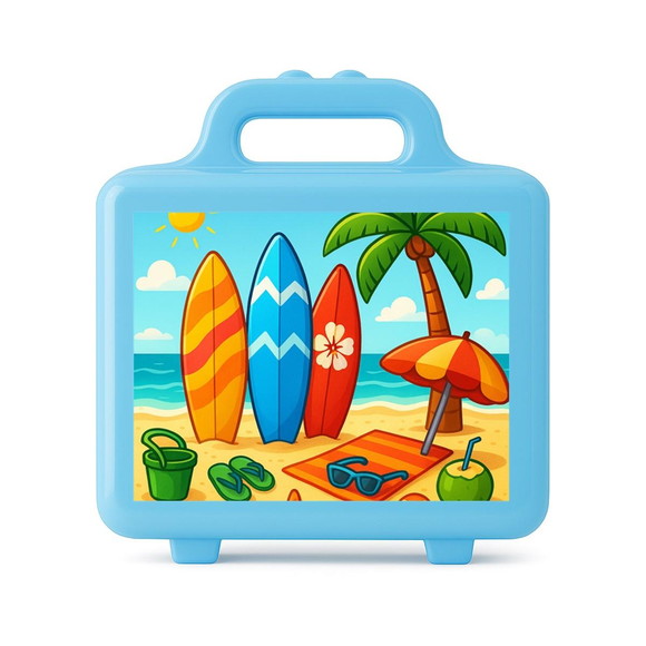 Maleta Plástica Personalizada 12x10cm Surf - Imagem 2