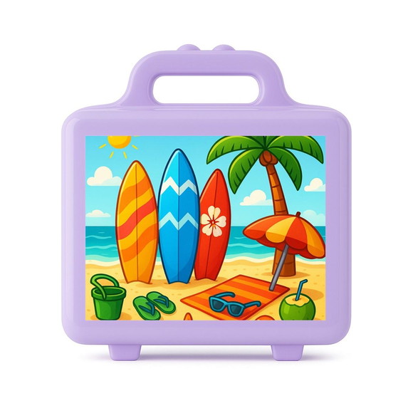 Maleta Plástica Personalizada 12x10cm Surf - Imagem 4