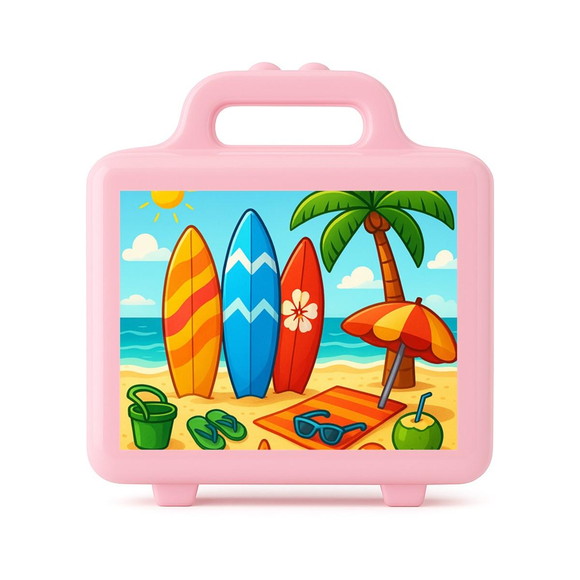 Maleta Plástica Personalizada 12x10cm Surf - Imagem 3