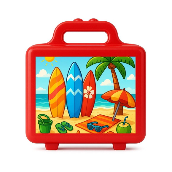 Maleta Plástica Personalizada 12x10cm Surf - Imagem 5
