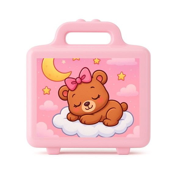 Maleta Plástica Personalizada 12x10cm Ursinha Soninho - Imagem 3