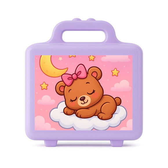 Maleta Plástica Personalizada 12x10cm Ursinha Soninho - Imagem 4