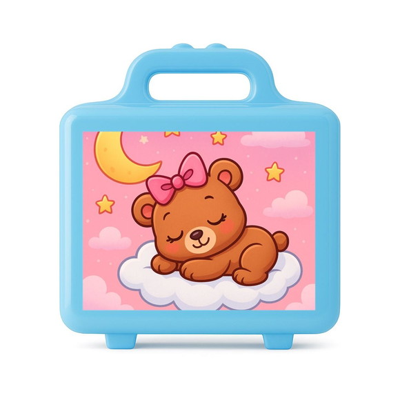 Maleta Plástica Personalizada 12x10cm Ursinha Soninho - Imagem 2