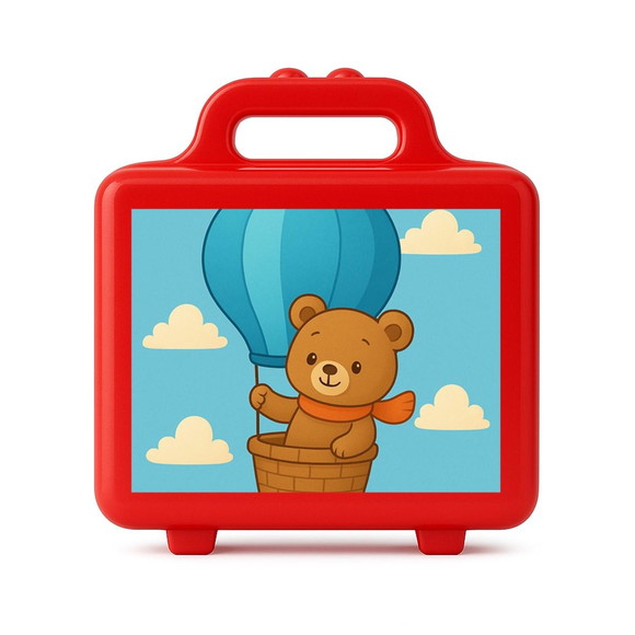 Maleta Plástica Personalizada 12x10cm Ursinho Baloeiro - Imagem 5