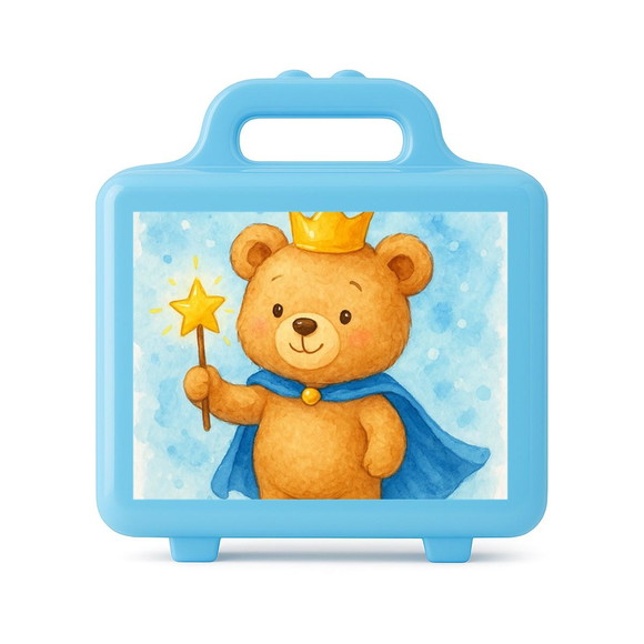 Maleta Plástica Personalizada 12x10cm Ursinho Príncipe - Imagem 2