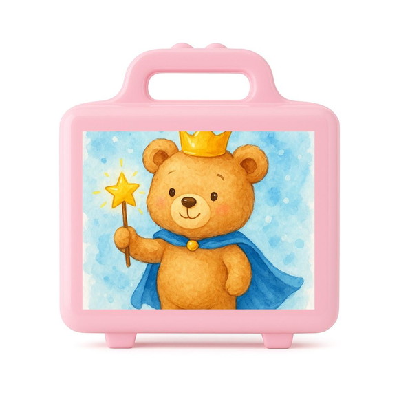 Maleta Plástica Personalizada 12x10cm Ursinho Príncipe - Imagem 3