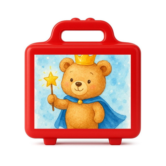 Maleta Plástica Personalizada 12x10cm Ursinho Príncipe - Imagem 5