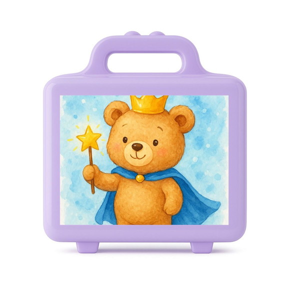 Maleta Plástica Personalizada 12x10cm Ursinho Príncipe - Imagem 4