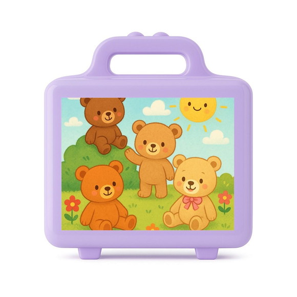 Maleta Plástica Personalizada 12x10cm Ursinhos - Imagem 4