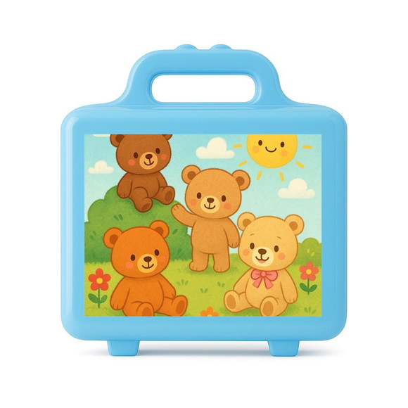 Maleta Plástica Personalizada 12x10cm Ursinhos - Imagem 2