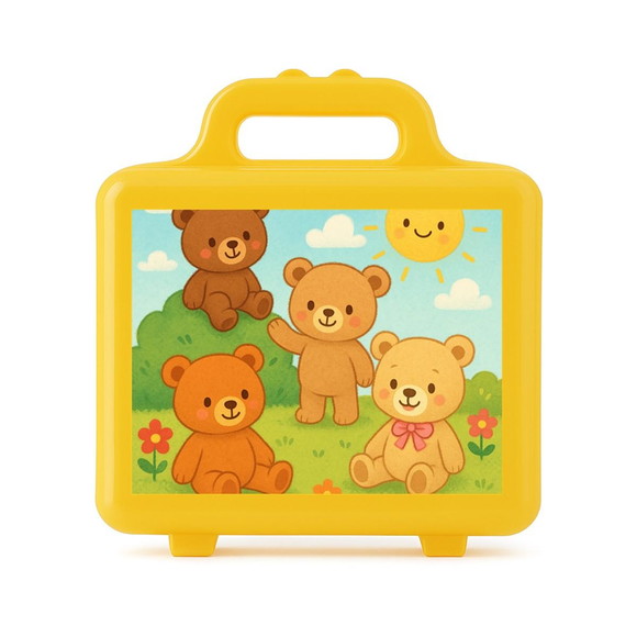 Maleta Plástica Personalizada 12x10cm Ursinhos