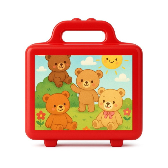 Maleta Plástica Personalizada 12x10cm Ursinhos - Imagem 5