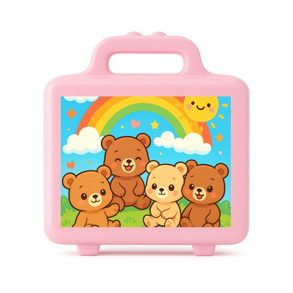 Maleta Plástica Personalizada 12x10cm Ursinhos Baby - Imagem 3