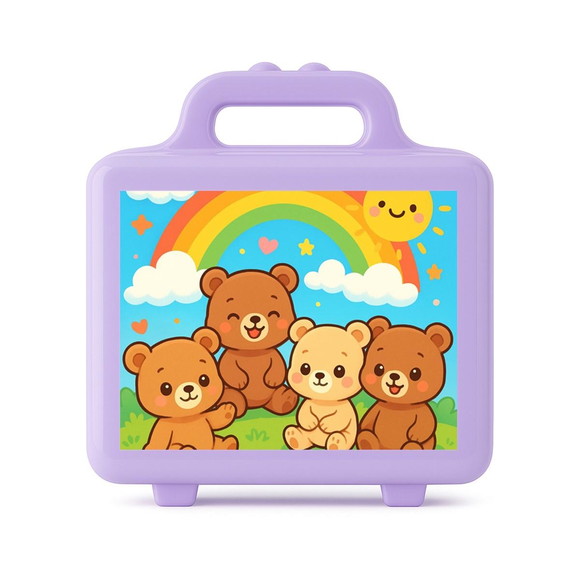 Maleta Plástica Personalizada 12x10cm Ursinhos Baby - Imagem 4