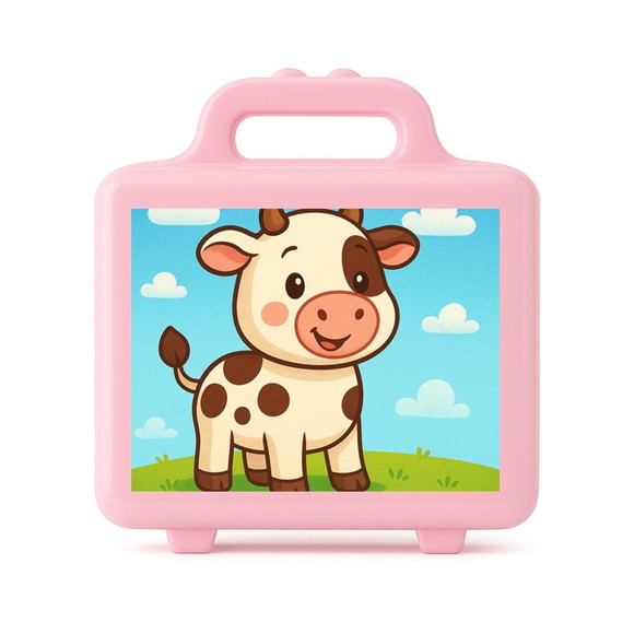 Maleta Plástica Personalizada 12x10cm Vaquinha - Imagem 3