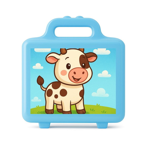 Maleta Plástica Personalizada 12x10cm Vaquinha - Imagem 2
