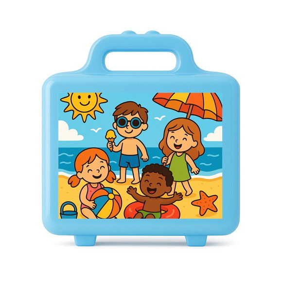 Maleta Plástica Personalizada 12x10cm Verão Divertido - Imagem 2