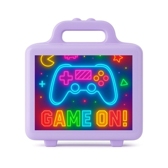 Maleta Plástica Personalizada 12x10cm Video Game Neon - Imagem 4