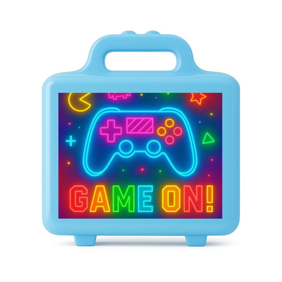 Maleta Plástica Personalizada 12x10cm Video Game Neon - Imagem 2