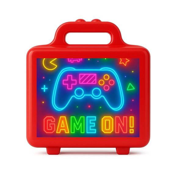 Maleta Plástica Personalizada 12x10cm Video Game Neon - Imagem 5