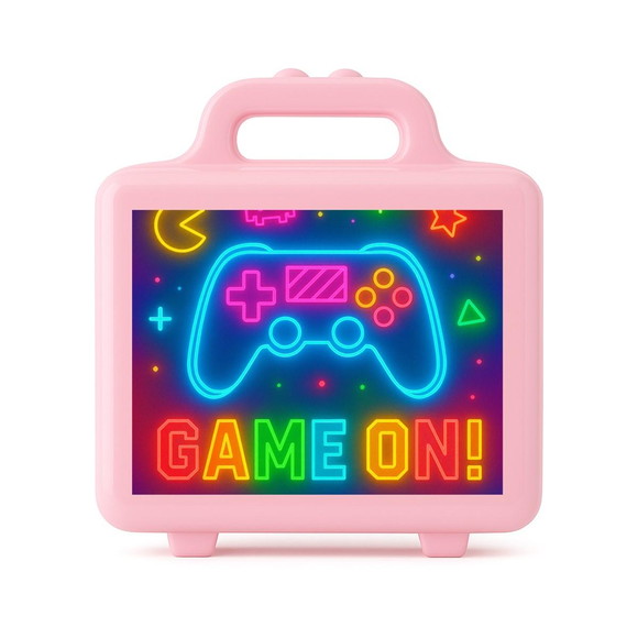Maleta Plástica Personalizada 12x10cm Video Game Neon - Imagem 3