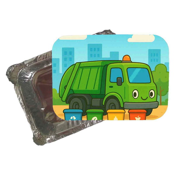 Marmitinha Personalizada 220ml Caminhão de Lixo - Imagem 2