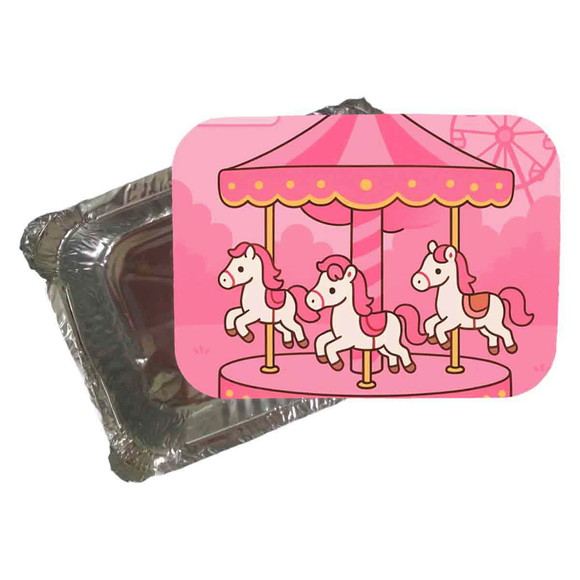 Marmitinha Personalizada 220ml Carrossel Rosa - Imagem 2
