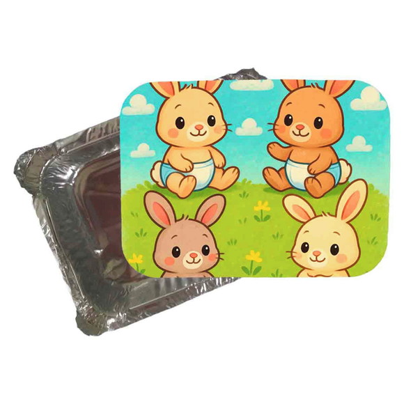 Marmitinha Personalizada 220ml Coelhinhos Baby - Imagem 3