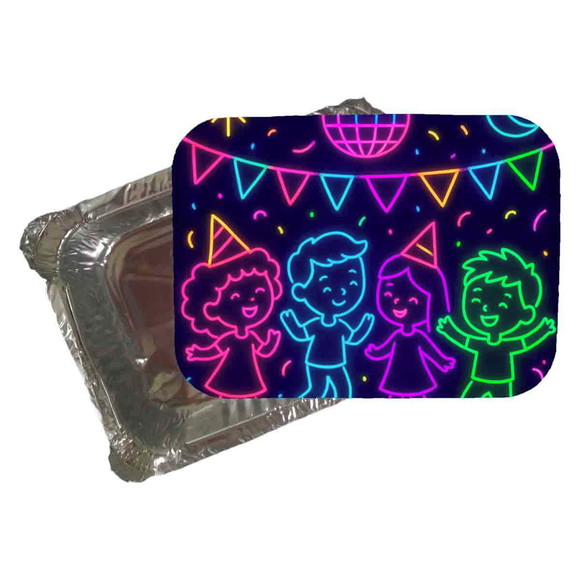 Marmitinha Personalizada 220ml Festa Neon - Imagem 4
